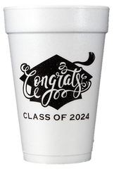 Pre-Printed Styrofoam Cups<br> Congrats Class of 2024