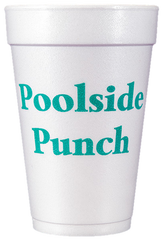 Pre-Printed Styrofoam Cups<br> Poolside Punch (teal)