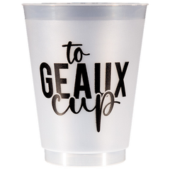 Pre-Printed Frost-Flex Cups<br> to GEAUX cup (black)