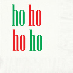 Pre-Printed Beverage Napkins<br> ho ho ho
