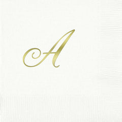 Pre-Printed Beverage Napkins<br> 3-Ply Initial (Quill)