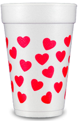 Pre-Printed Styrofoam Cups<br> Hearts