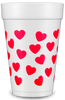 Pre-Printed Styrofoam Cups<br> Hearts