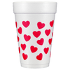 Pre-Printed Styrofoam Cups<br> Hearts