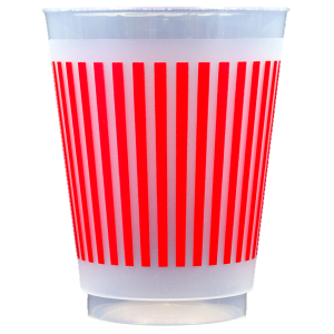 Pre-Printed Frost-Flex Cups<br> Stripes (red)