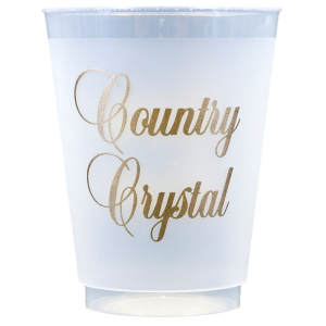 Pre-Printed Frost-Flex Cups<br> Country Crystal (gold)