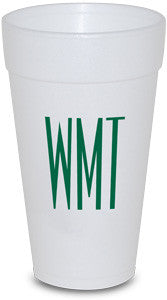 Monogrammed Custom 20oz Styrofoam Cups – SipHipHooray