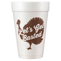 Pre-Printed Styrofoam Cups<br> Let's Get Basted