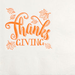 Pre-Printed Beverage Napkins<br> Thanks Giving