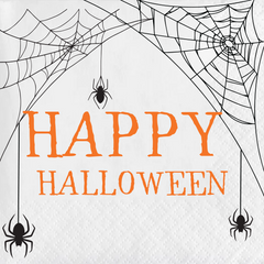 Pre-Printed Beverage Napkins<br> Spider Web
