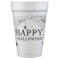 Pre-Printed Styrofoam Cups<br> Spider Web
