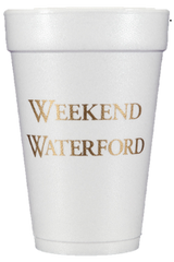 Pre-Printed Styrofoam Cups<br> Weekend Waterford (gold)