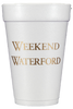Pre-Printed Styrofoam Cups<br> Weekend Waterford (gold)