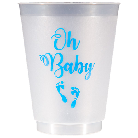 Pre-Printed Frost-Flex Cups<br> Oh Baby (blue)