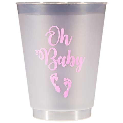 Pre-Printed Frost-Flex Cups<br> Oh Baby (pink)