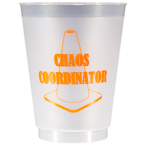 Pre-Printed Frost-Flex Cups<br> Chaos Coordinator (neon orange)