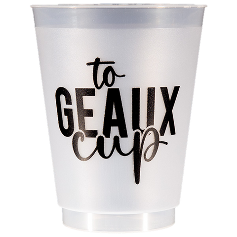 Pre-Printed Frost-Flex Cups<br> to GEAUX cup (black)