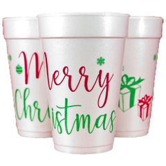 Pre-Printed Styrofoam Cups<br> Merry Christmas Gifts