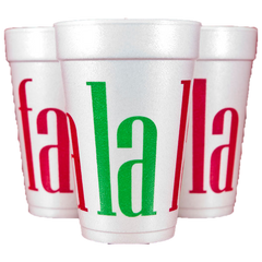 Pre-Printed Styrofoam Cups<br> fa la la