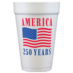 Pre-Printed Styrofoam Cups<br> America 250 Years