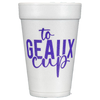 Pre-Printed Styrofoam Cups<br> to GEAUX cup (purple)