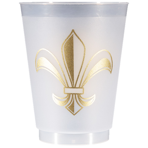 Pre-Printed Frost-Flex Cups<br> Fleur de Lis (gold)