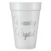Pre-Printed Styrofoam Cups<br> Country Crystal (silver)