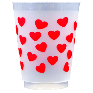 Pre-Printed Frost-Flex Cups<br> Hearts (red)