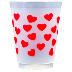 Pre-Printed Frost-Flex Cups<br> Hearts (red)