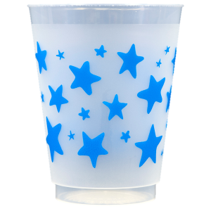 Pre-Printed Frost-Flex Cups<br> Stars (blue)