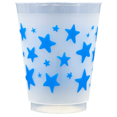 Pre-Printed Frost-Flex Cups<br> Stars (blue)