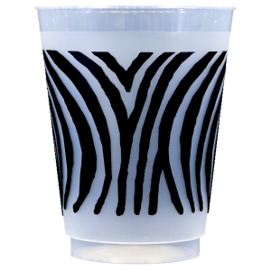 Pre-Printed Frost-Flex Cups<br> Zebra