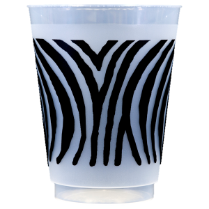 Pre-Printed Frost-Flex Cups<br> Zebra (black)