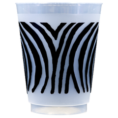 Pre-Printed Frost-Flex Cups<br> Zebra (black)