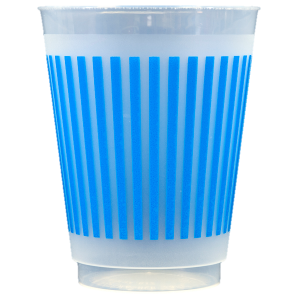 Pre-Printed Frost-Flex Cups<br> Stripes (blue)