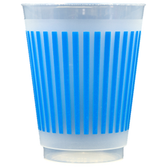 Pre-Printed Frost-Flex Cups<br> Stripes (blue)