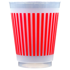 Pre-Printed Frost-Flex Cups<br> Stripes (red)