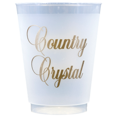 Pre-Printed Frost-Flex Cups<br> Country Crystal (gold)