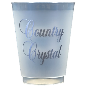 Pre-Printed Frost-Flex Cups<br> Country Crystal (silver)