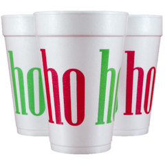 Pre-Printed Styrofoam Cups<br> ho ho ho
