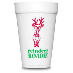 Pre-Printed Styrofoam Cups<br> Reindeer Roadie