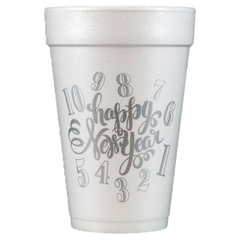 Pre-Printed Styrofoam Cups<br> Happy New Year!