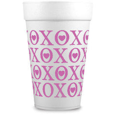 Pre-Printed Styrofoam Cups<br> XOXOXO