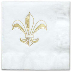 Pre-Printed Beverage Napkins<br> Fleur De Lis