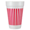 Pre-Printed Styrofoam Cups<br> Stripes (red)